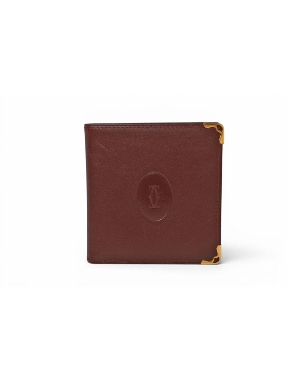 Cartier Fold Wallet Bifold Vintage Must de Cartier Bordeaux
